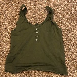 Green Tang-Top with buttons